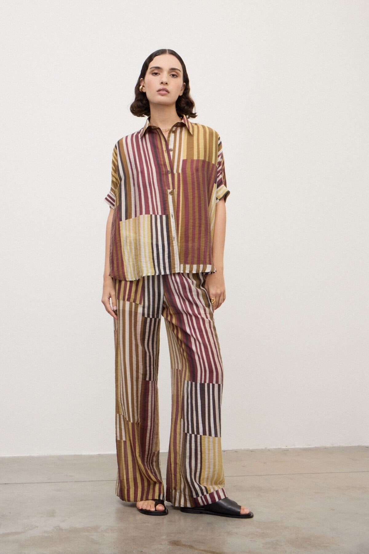 PANTALONE PALAZZO A RIGHE OTTOD'AME