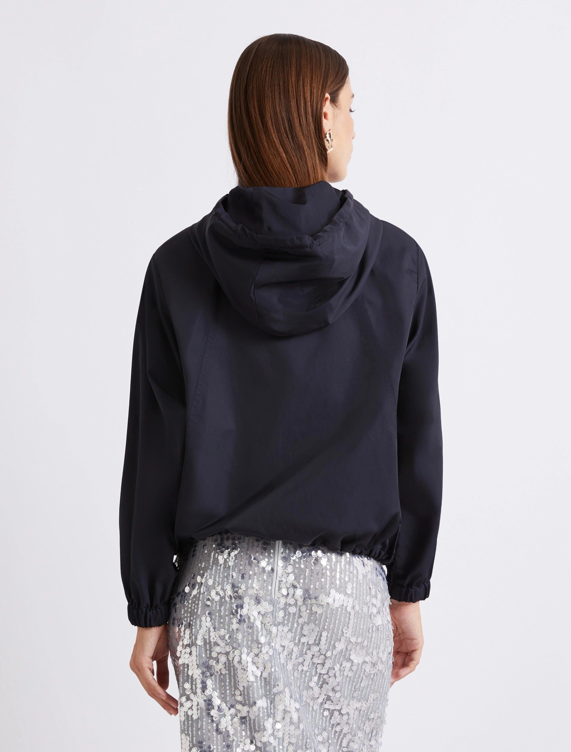 Impermeabile leggero antigoccia in twill - BLU