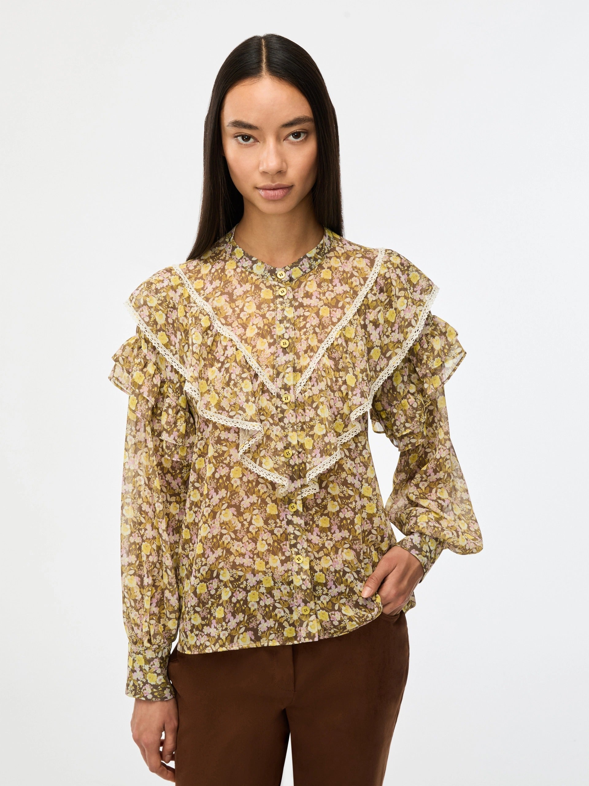 CAMICIA STAMPATA OLIVA