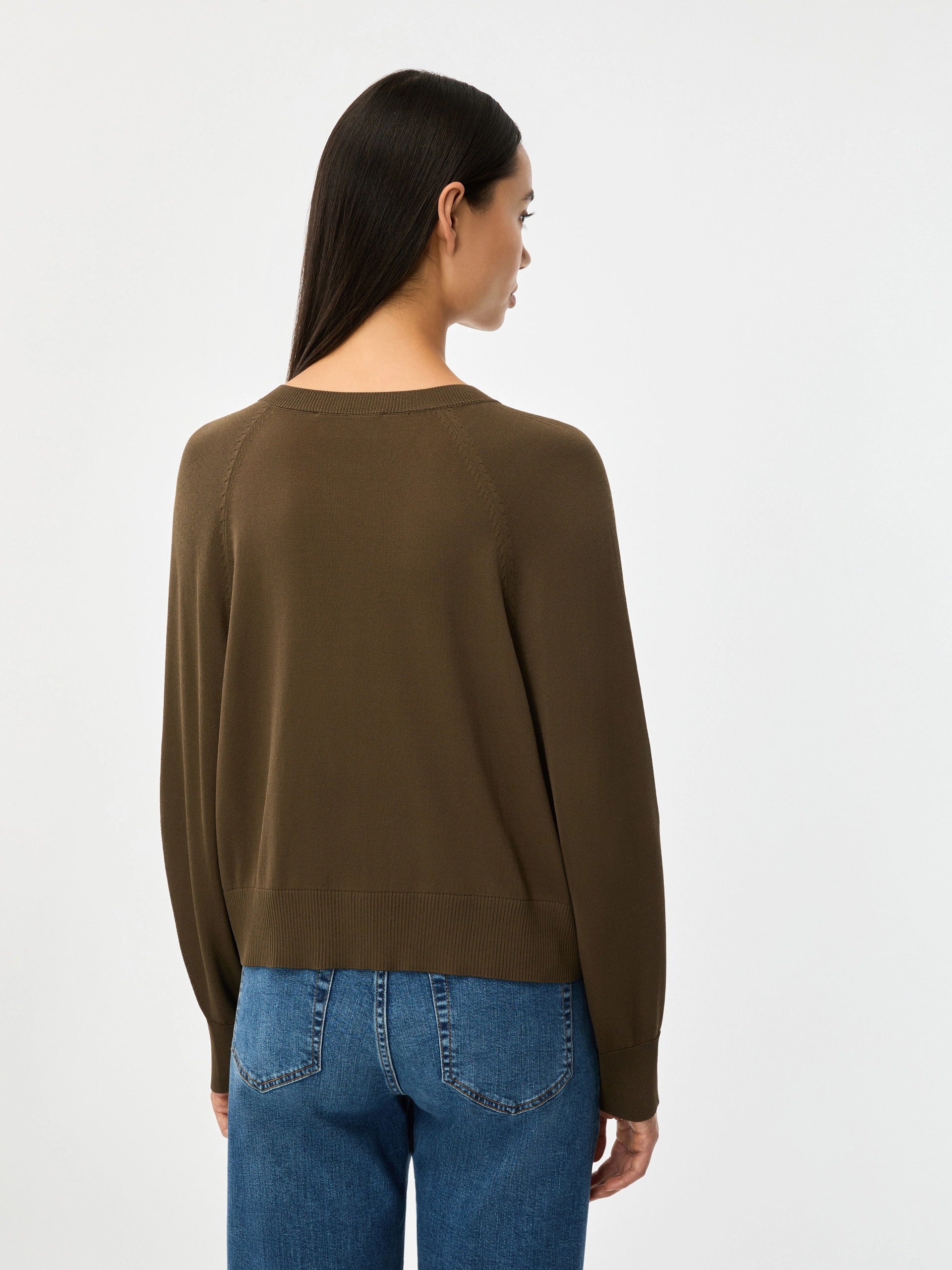 CARDIGAN MISTO VISCOSA Kaki