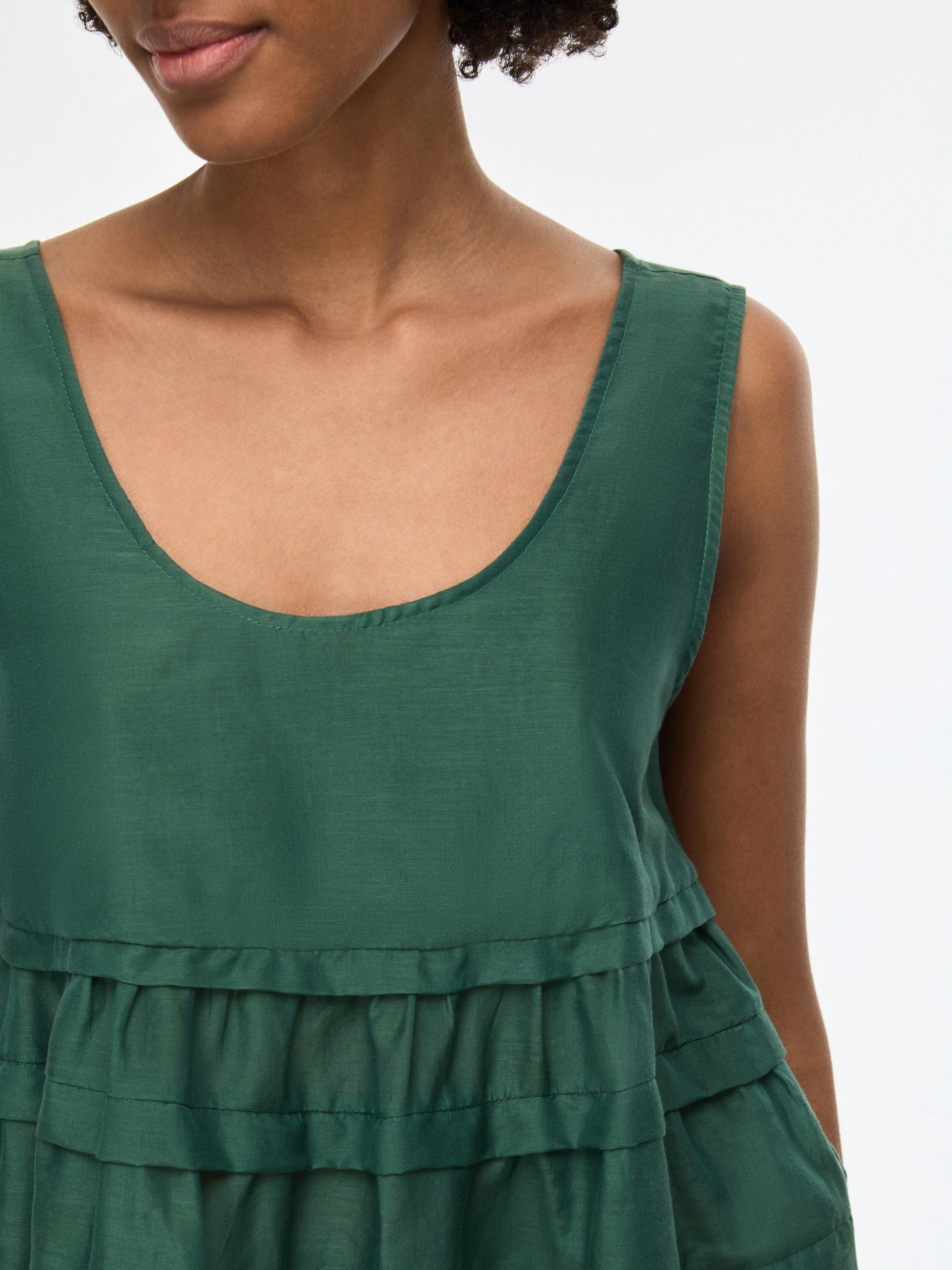 TOP IN MISTO SETA Verde