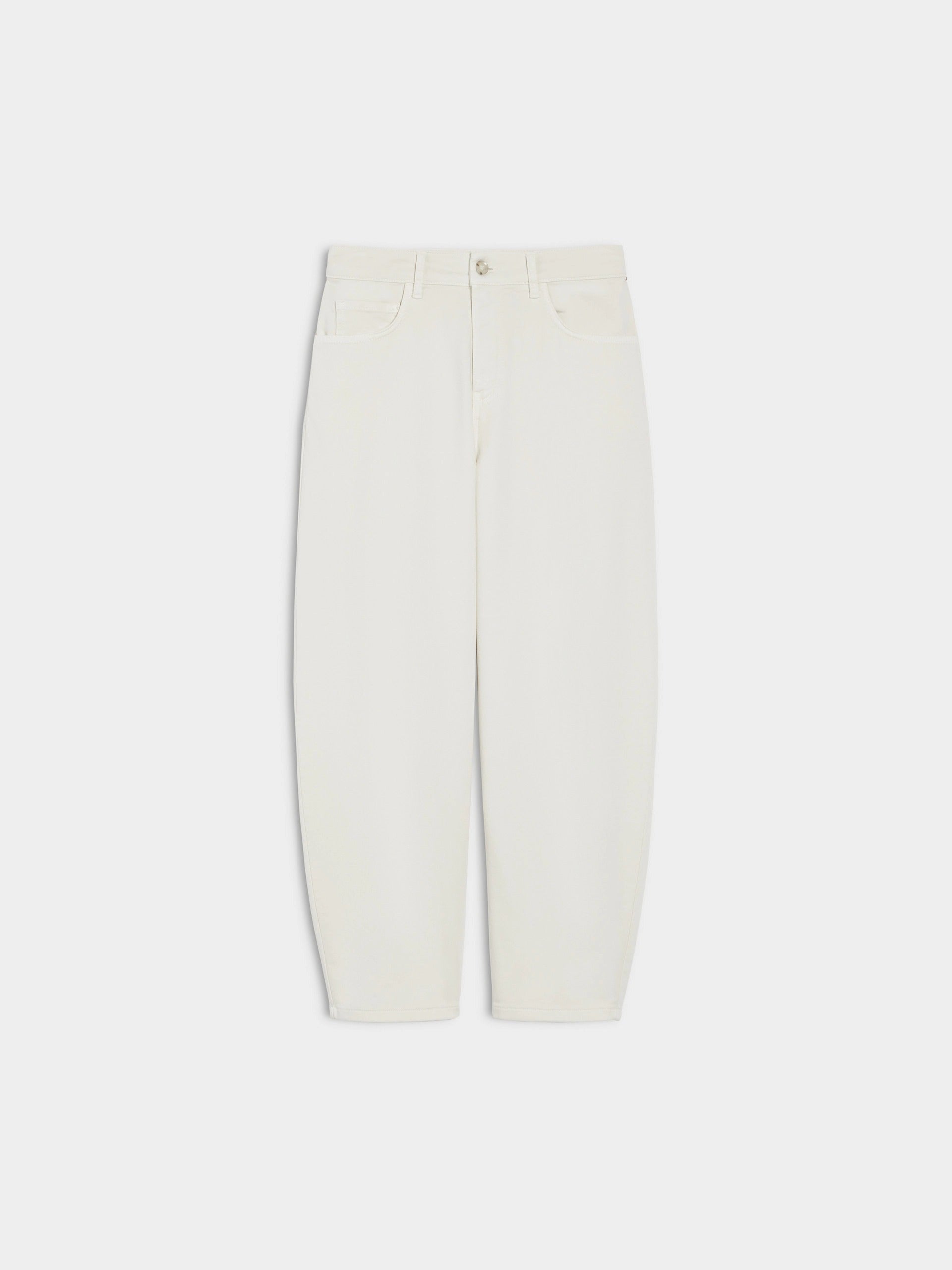 PANTALONI BARREL Panna