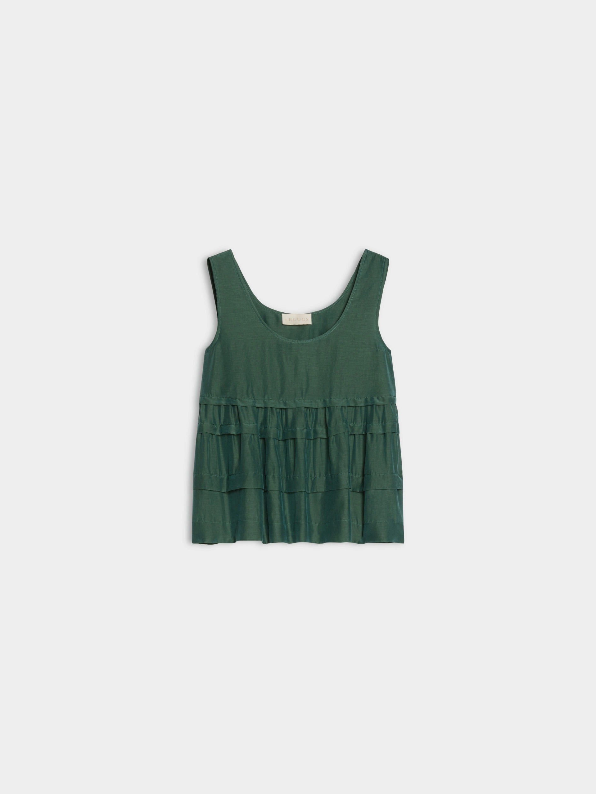 TOP IN MISTO SETA Verde