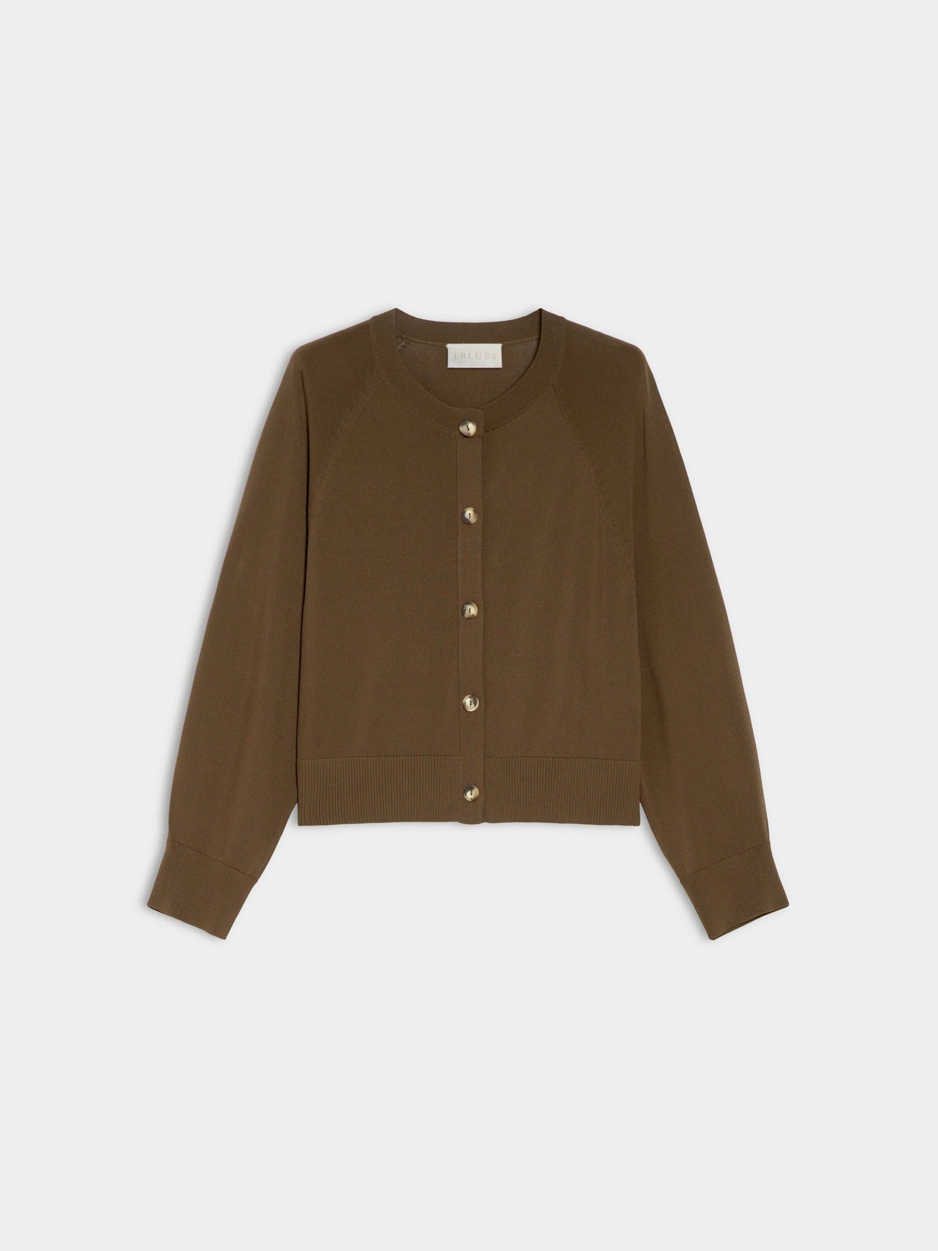 CARDIGAN MISTO VISCOSA Kaki