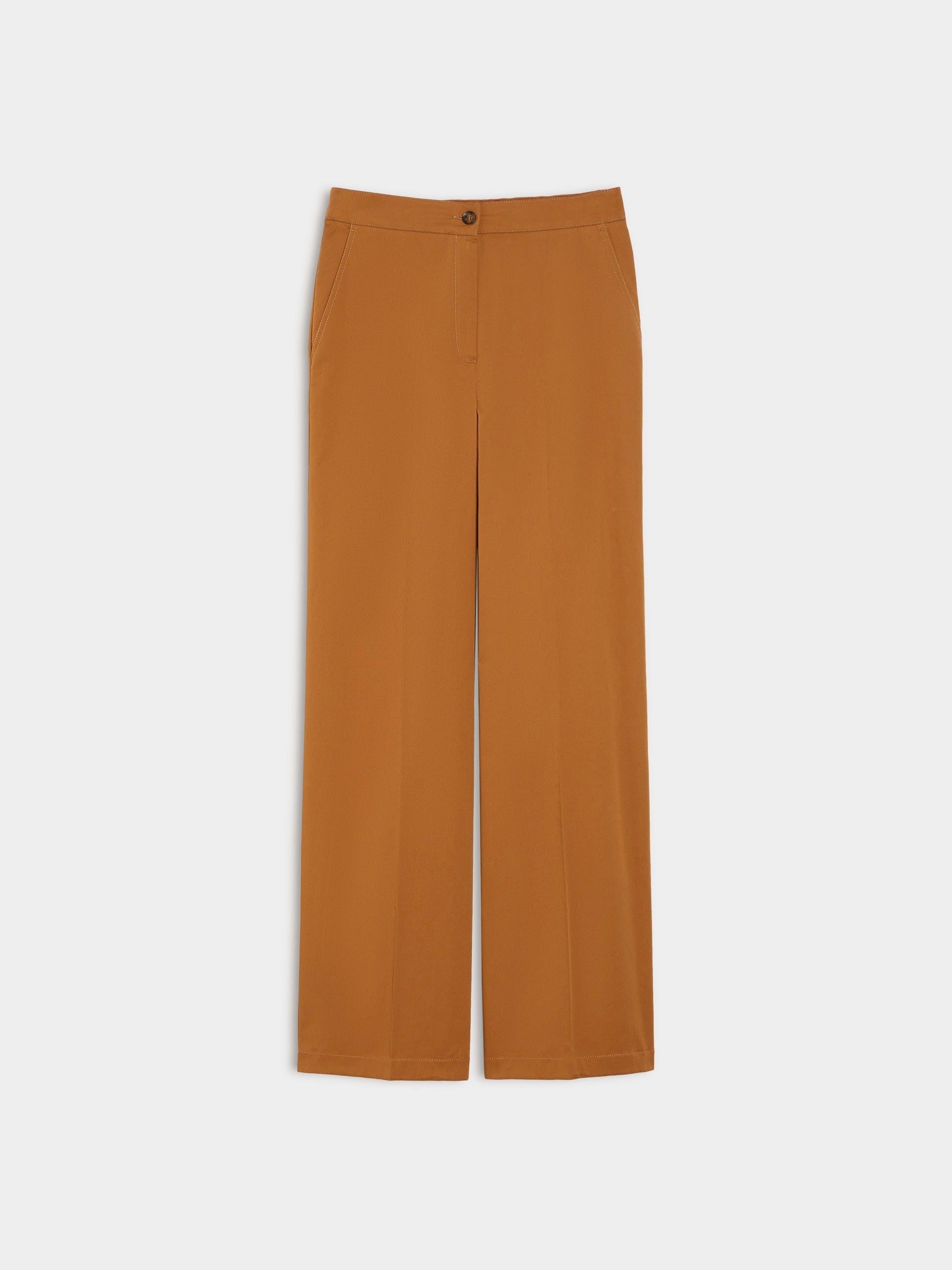 PANTALONI WIDE LEG Tabacco