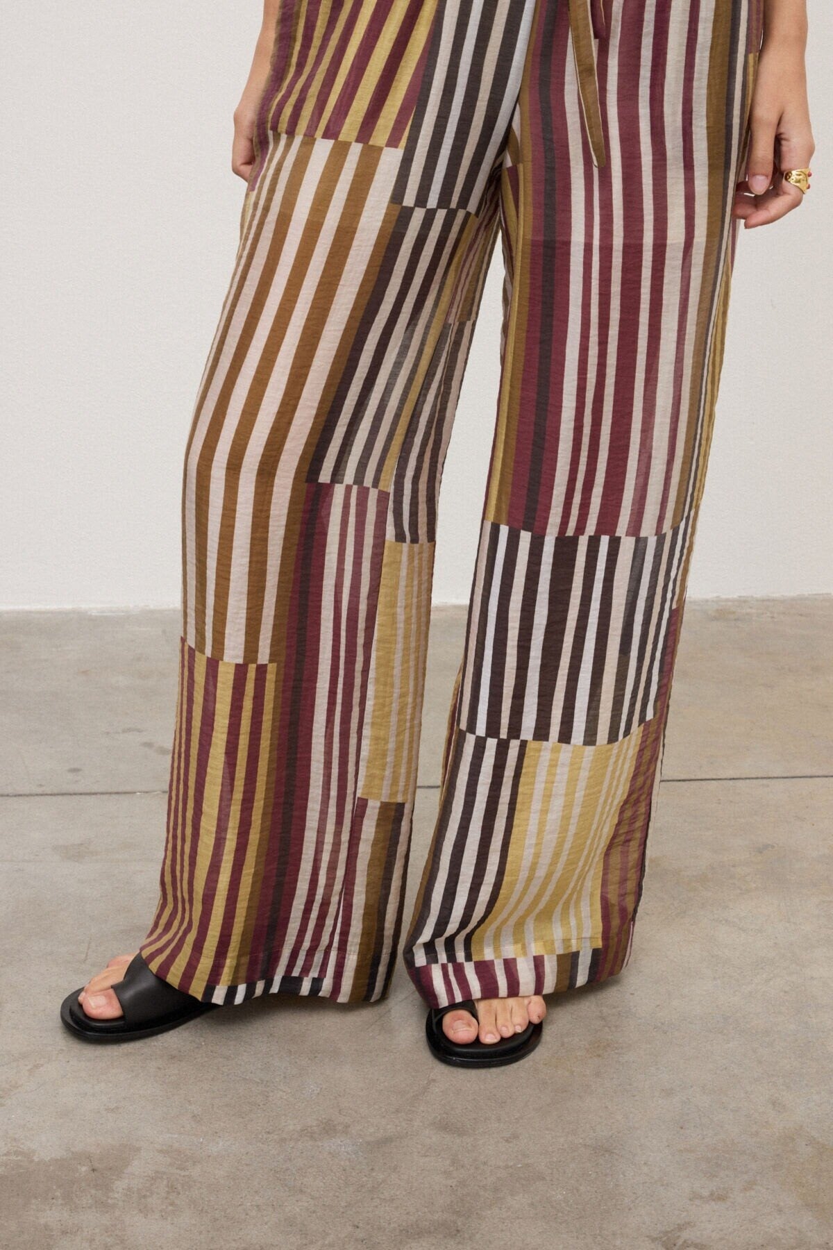 PANTALONE PALAZZO A RIGHE OTTOD'AME