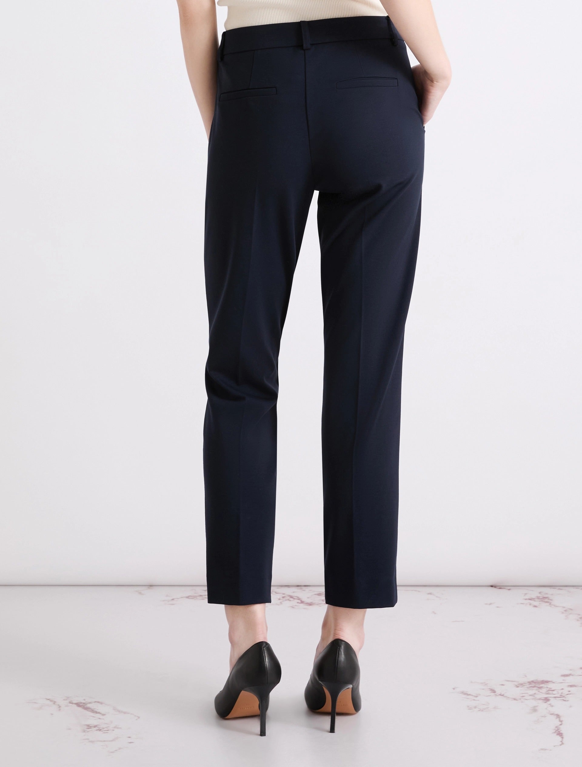 Pantalone chino in jersey - BLU