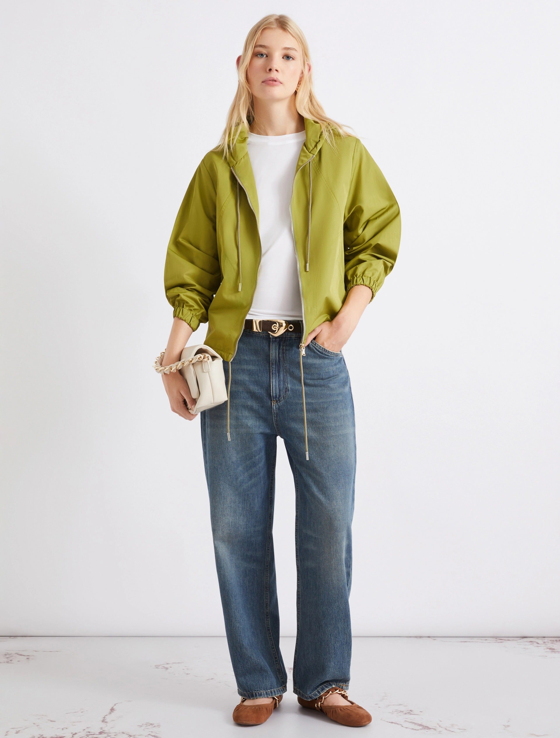 Impermeabile leggero antigoccia in twill - VERDE
