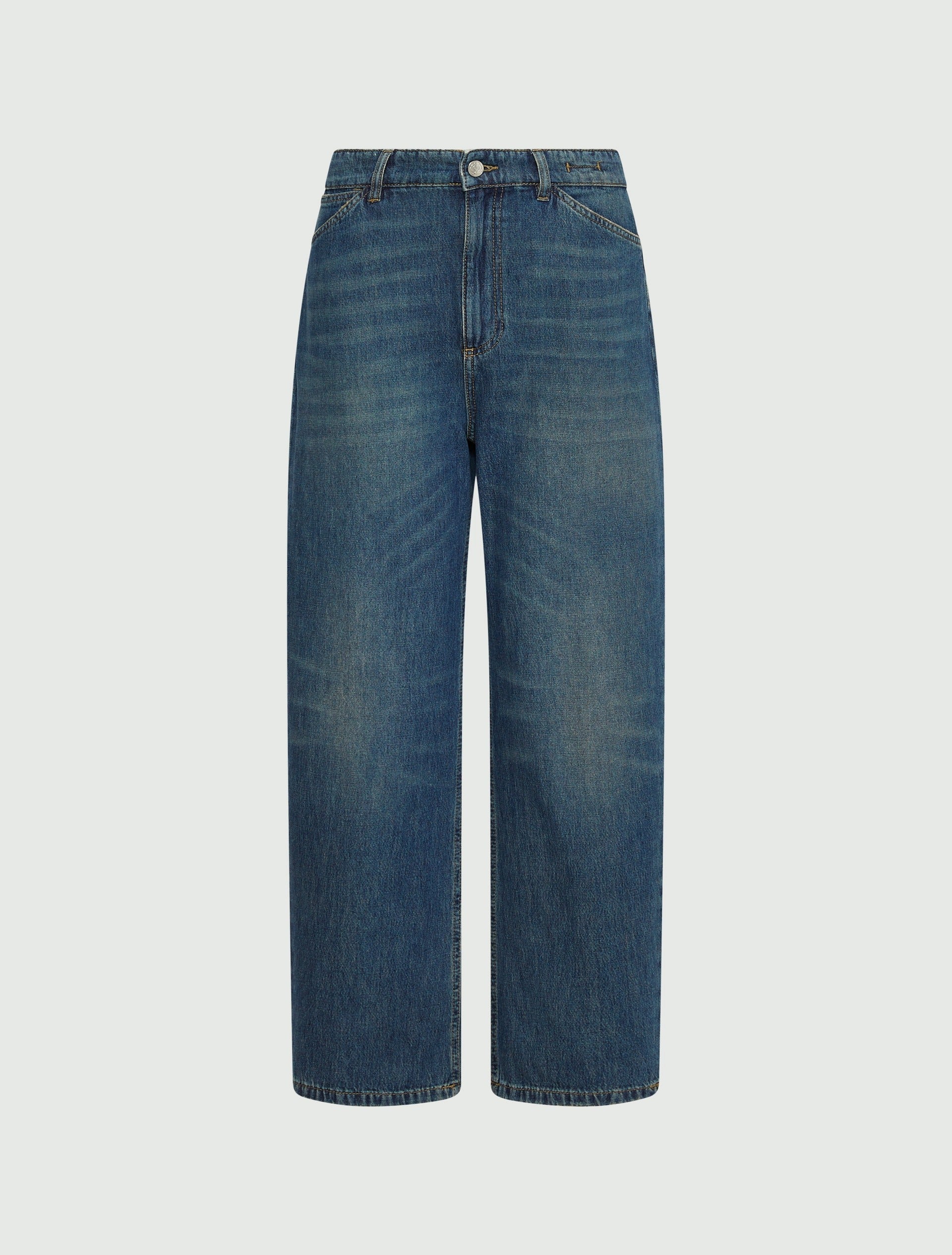 Jeans mom fit a vita alta