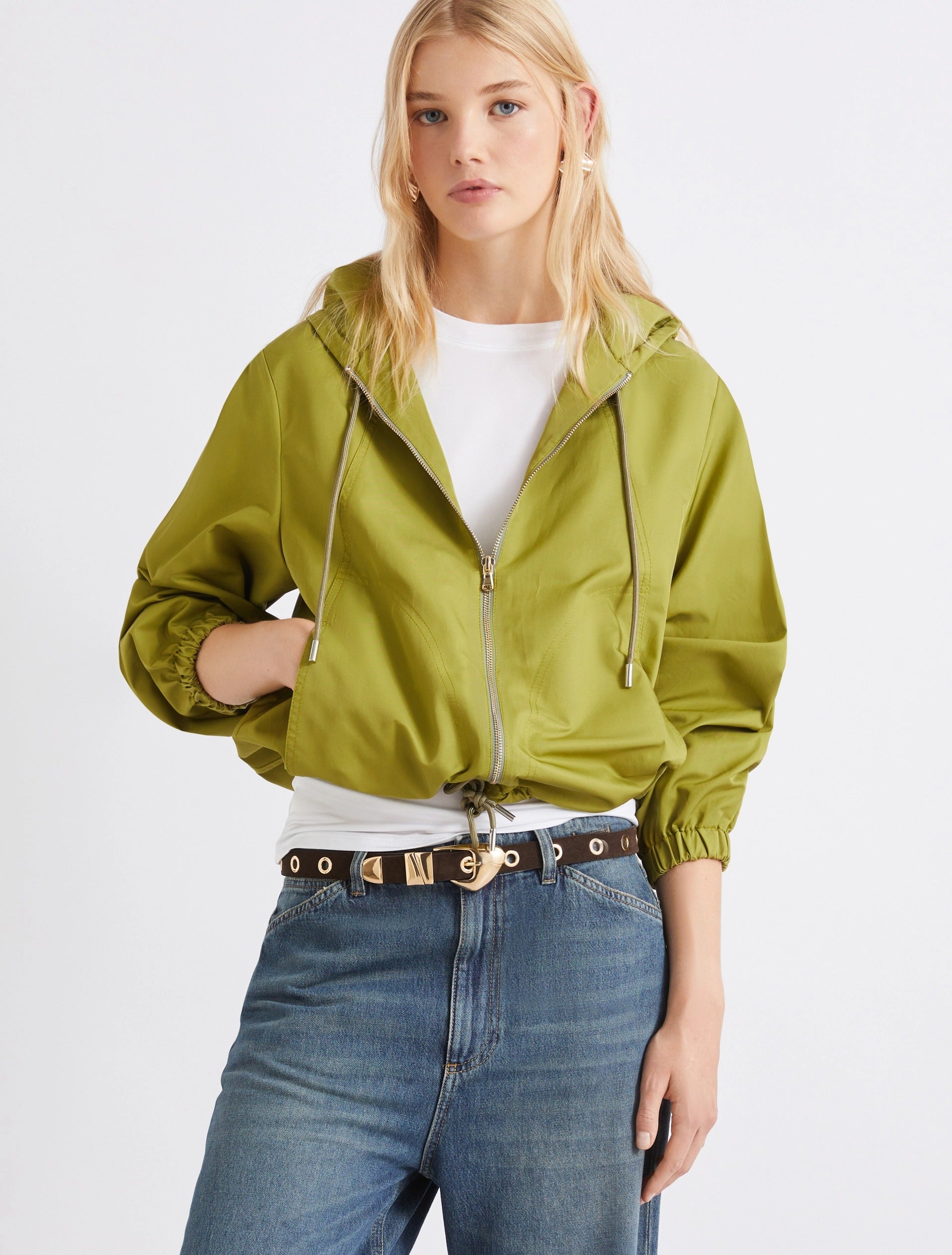 Impermeabile leggero antigoccia in twill - VERDE