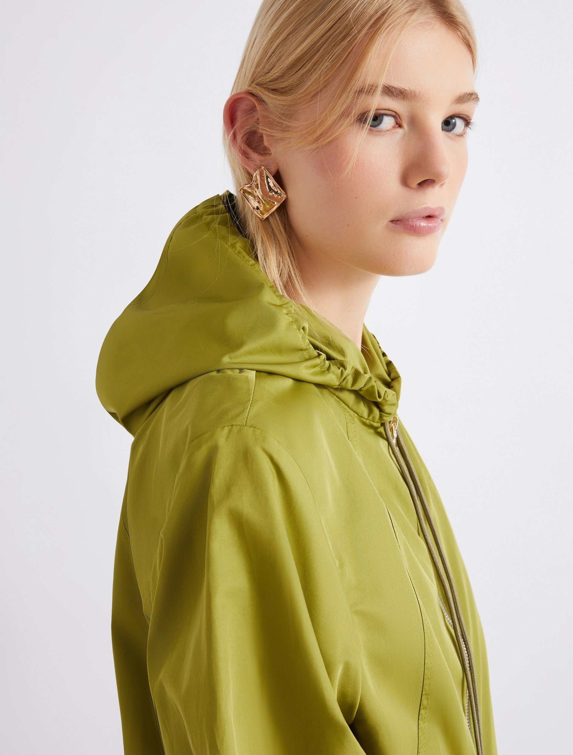 Impermeabile leggero antigoccia in twill - VERDE