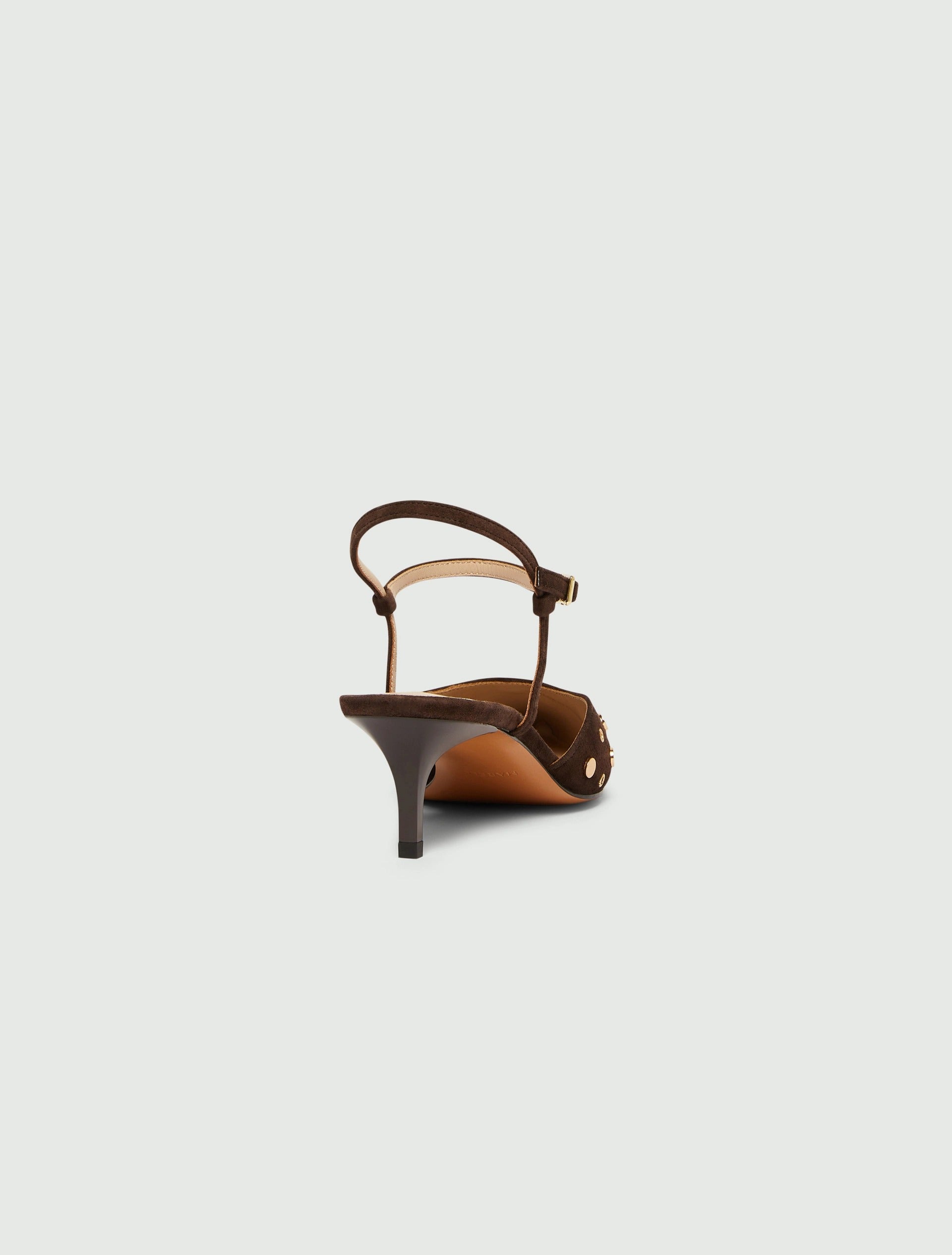 Slingback in pelle scamosciata