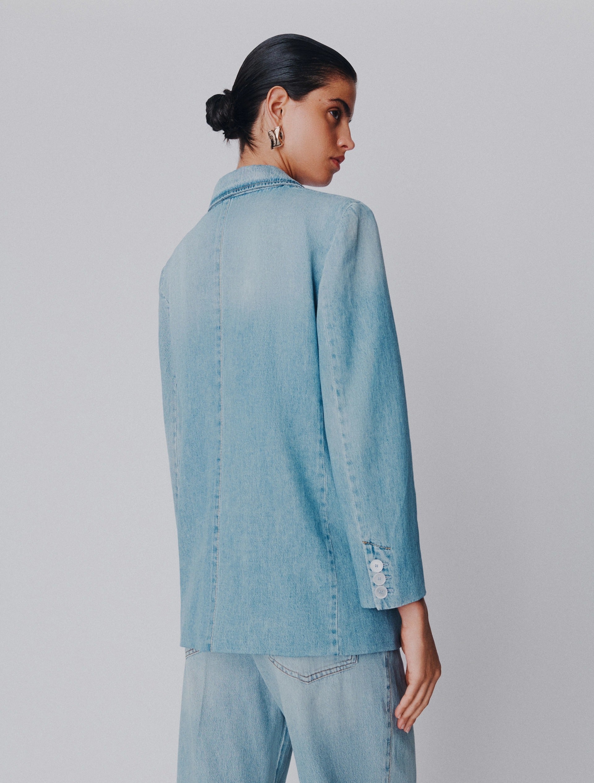 Blazer in denim chiaro